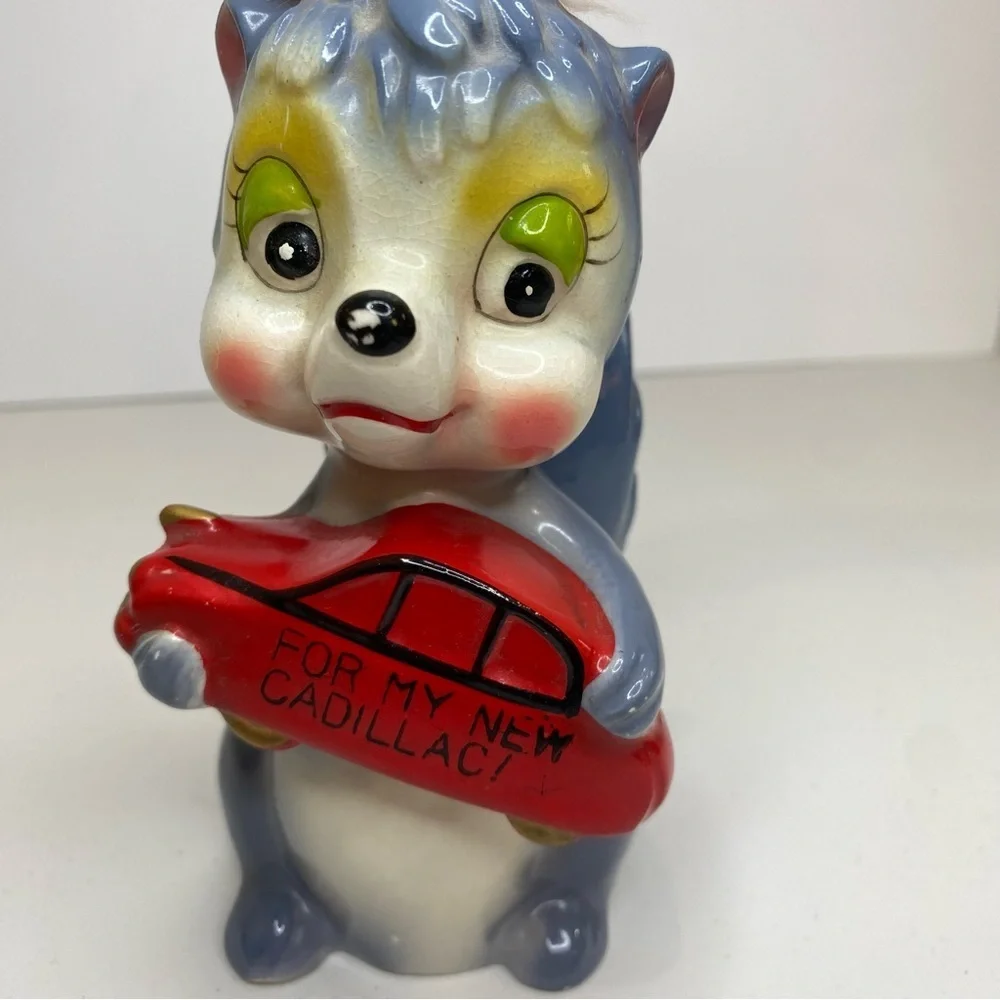 Vintage Squirrel Piggy Coin Bank 